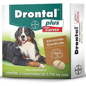 Drontal Plus Carne 35kg c/ 2 Comprimidos