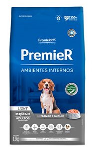 Premier Ambientes Internos Cães Adultos Light Raças Pequenas 12kg