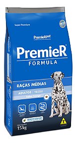 Premier Formula Cães Adultos Raças Medias 15kg