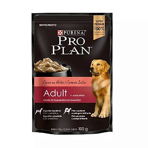 Sache Proplan Cães Adultos Carne ao Molho 100g