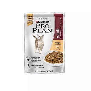 Sache Proplan Gatos Adultos Frango ao Molho 85g