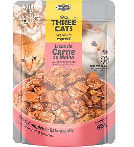 Sache Threecats Gatos Adultos Carne 85g