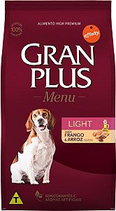 Granplus Menu Cães Adultos Light Frango 15Kg