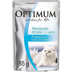 Sache Optimum Gatos Adultos Manutenção de Peso Frango Selecionados 85g