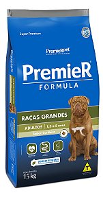 Premier Formula Cães Adultos Raças Grandes Cordeiro 15kg