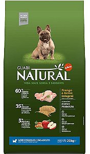 Guabi Natural Cães Adultos Adultos Raças Mini/Pequenas Frango/Arroz 20kg
