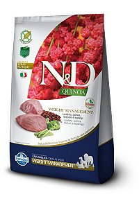 N&D Quinoa Cães Adultos  Weight Management Raças Mini Cordeiro 2,5kg