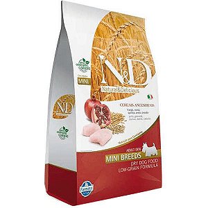 N&D Ancestral Cães Adultos Raças Mini Frango/Romã