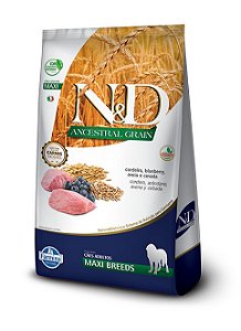N&D Ancestral Cães Adultos Raças Maxi Cordeiro/Blueberry 10kg