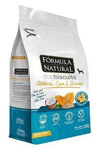 Biscoito Formula Natural Cães Adultos Raças Pequenas Abóbora/Coco/Quinoa 250g