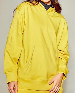 Casaco de moletom oversized Pietra amarelo (com capuz)