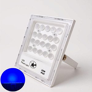 Refletor Luz Azul Led SMD 20W IP67 Uso Externo