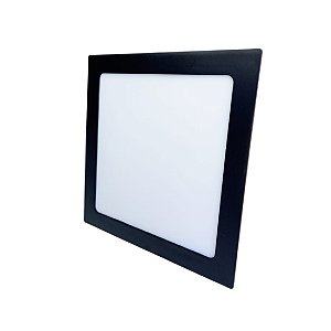 Painel Led Quadrado Embutir 18W 4000K Borda Preta Opus 82055