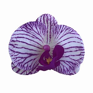 Presilha de orquídea em silicone listrada de lilas