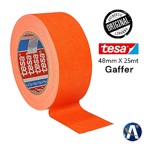 Fita Tecido Gaffer Tape Tesa 48mmX25m Laranja Fluorescente