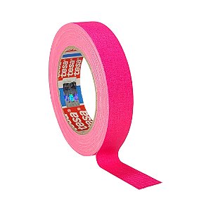 Fita Tecido Gaffer Tape Tesa 24mmX25m Rosa Fluorescente