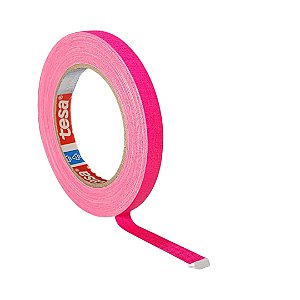 Fita Tecido Gaffer Tape Tesa 12mmX25m Rosa Fluorescente