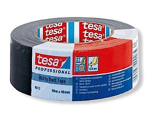 KIT Tesa Fita Tecido Gaffer Tape 18mm + Duct Tape Preta