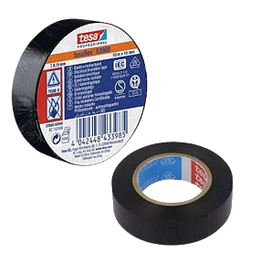 Fita Isolante Profissional 19mmX20m Preta Tesa®