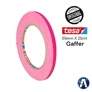 Fita Tecido Gaffer Tape Tesa 05mm X 25m Rosa Fluorescente