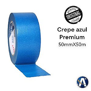 Kit Com 12 Unidades Fita Crepe Azul Claro 50mmX50m