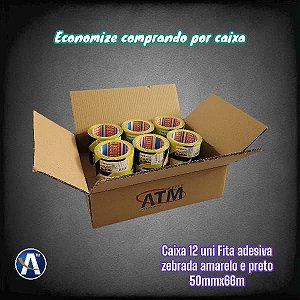 Kit de Fita de Demarcação Preta e Amarela 50mmX66m Tesa®
