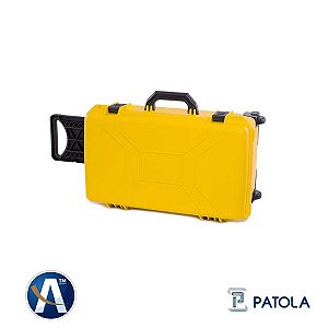Patola Maleta Case Rígido Uso Geral Amarela MP0055 Com Rodas