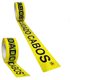Fita Adesiva Amarela Cuidado Cabos 48mmX100m