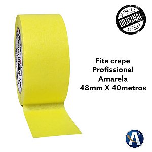 Fita Crepe Amarela 48mmX40m Adere