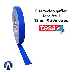 Fita Tecido Gaffer Tape Azul 12mmX50m Tesa