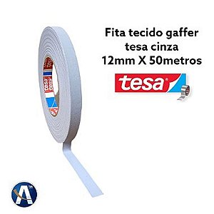 Fita Tecido Gaffer Tape Cinza 12mmX50m Tesa