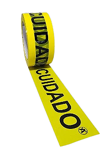 Fita Adesiva Cuidado Amarela 48mmX100m