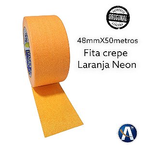 Fita Crepe 48mmx50m Cor Laranja Neon