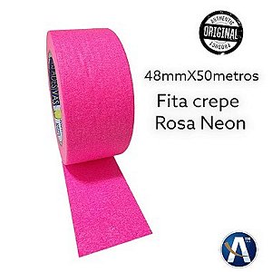 Fita Crepe 48mmx50m Cor Rosa Neon