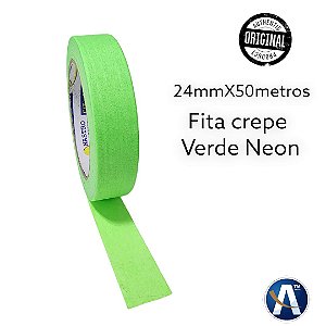 Fita Crepe 24mmx50m Cor Verde Neon