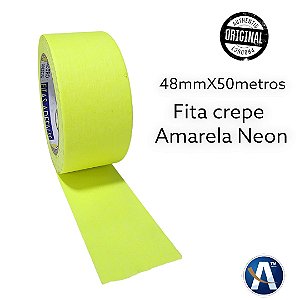 Fita Crepe 48mmx50m Cor Amarela Neon