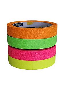 Kit Fita Crepe Basic 4 Cores Neon 18mmx30m