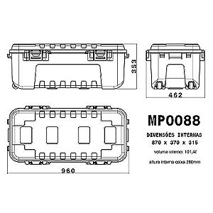 Patola Maleta Case Para Uso Geral MP0088 Verde Militar