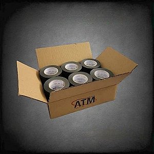 Kit Com 12 Unidades de Fita Crepe 706 50mmX50m Preta