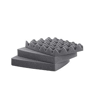 Espuma Serrilhada Para Case MP0025 Completa Cinza