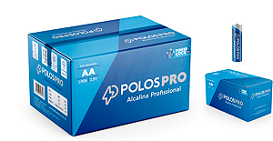 Caixa de Pilha AA Com 40 Unidades Polos Pro