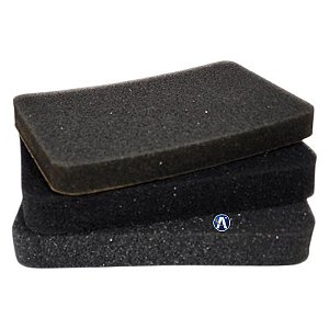 Espuma Serrilhada Para Case MP0008 Cinza Escuro