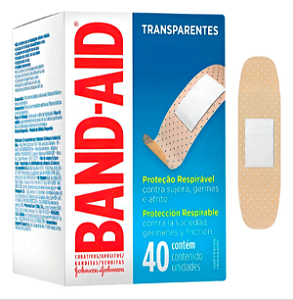 Curativo Band Aid Johnson Transparente Com 40 Unidades