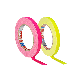 KIT 2 rls Fita Tecido Gaffer Tape Tesa 12mmX25m Fluorescente