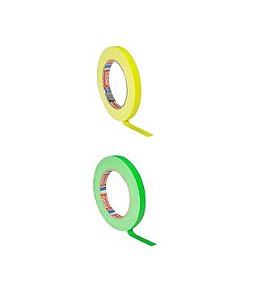 KIT 2 rls Fita Tecido Gaffer Tape Tesa 12mmX25m Fluorescente