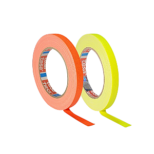 KIT 2 rls Fita Tecido Gaffer Tape Tesa 12mmX25m Fluorescente