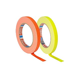 KIT 2 rls Fita Tecido Gaffer Tape Tesa 12mmX25m Fluorescente