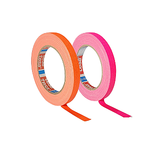 KIT 2 rls Fita Tecido Gaffer Tape Tesa 12mmX25m Fluorescente