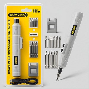 Chave de Fenda Elétrica com 12 pontas Bomvink