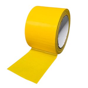 Fita Adesiva de Demarcação PVC Amarela 75mmx30m Nastro